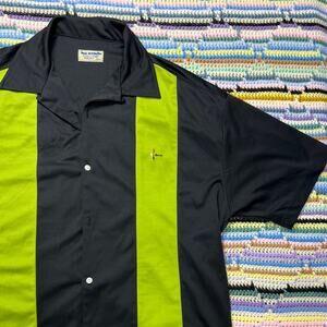 90s BC Ethic Lounge Graphic Button-up Bowling Shirt